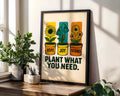 Positive Emotion | Plant What You Need | Hope Joy Patience Flower Pots Print, Positive Botanical Wall Art wall art print, modern home decor, unframed artwork by Nomad & Nest