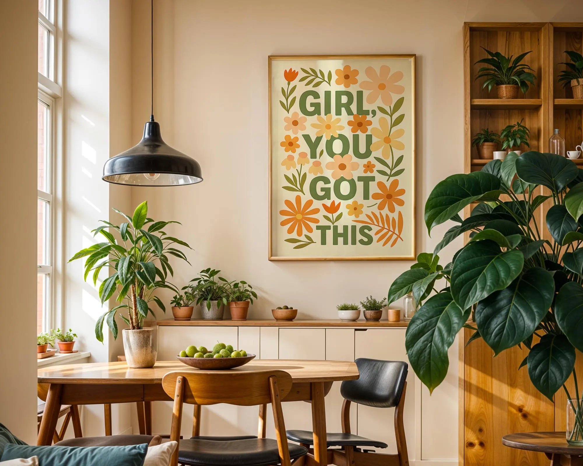 Girl, You Got This Floral Art Print, Motivational Decor wall art print, modern home decor, unframed artwork by Nomad & Nest