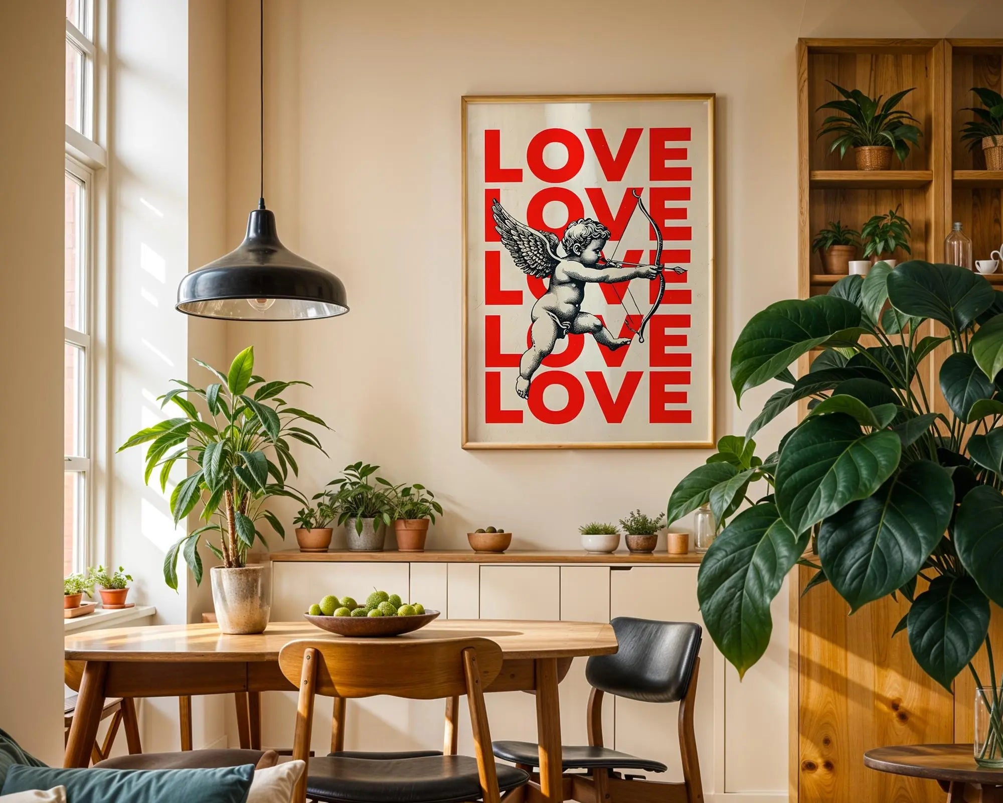 Cupid Love Poster | Romantic Vintage Illustration wall art print, modern home decor, unframed artwork by Nomad & Nest
