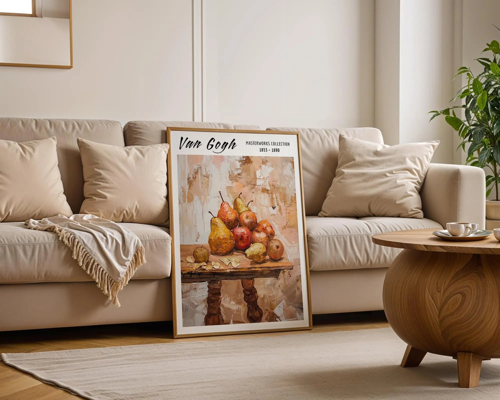 Van Gogh Print | Pears and Apples  | Rustic Farmhouse Kitchen Art wall art print, modern home decor, unframed artwork by Nomad & Nest