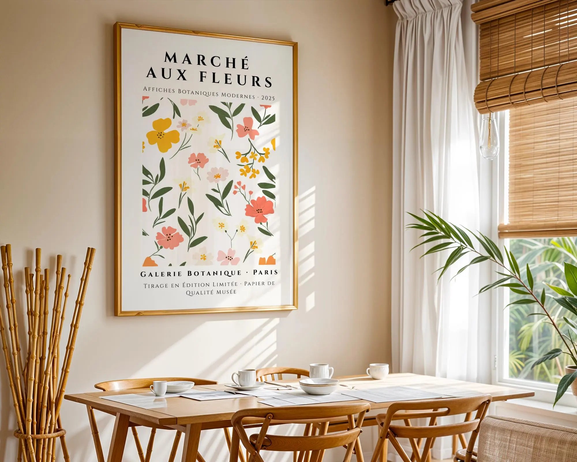 French Floral Market Print | Botanical Gallery Wall Art wall art print, modern home decor, unframed artwork by Nomad & Nest