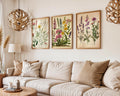 Wildflower Botanical Prints Set | Vintage Rustic Wall Art wall art print, modern home decor, unframed artwork by Nomad & Nest
