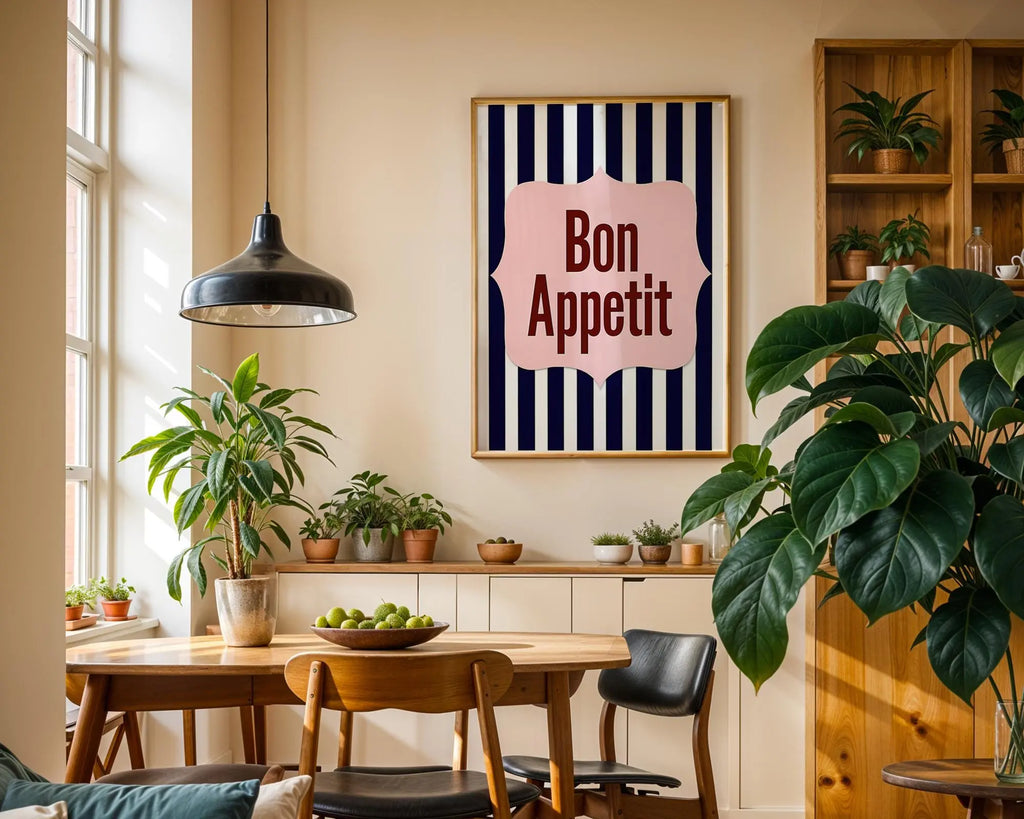 Positive Emotion | Bon Appetit Print | French Bistro Style Typography Wall Art wall art print, modern home decor, unframed artwork by Nomad & Nest