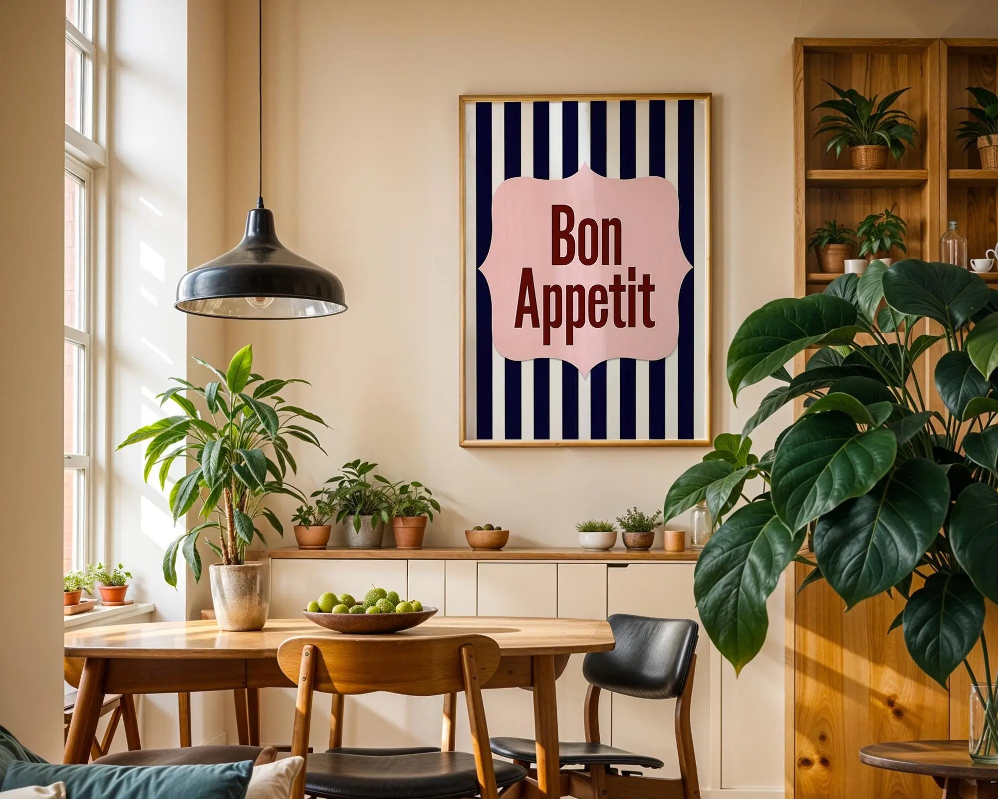Positive Emotion | Bon Appetit Print | French Bistro Style Typography Wall Art wall art print, modern home decor, unframed artwork by Nomad & Nest