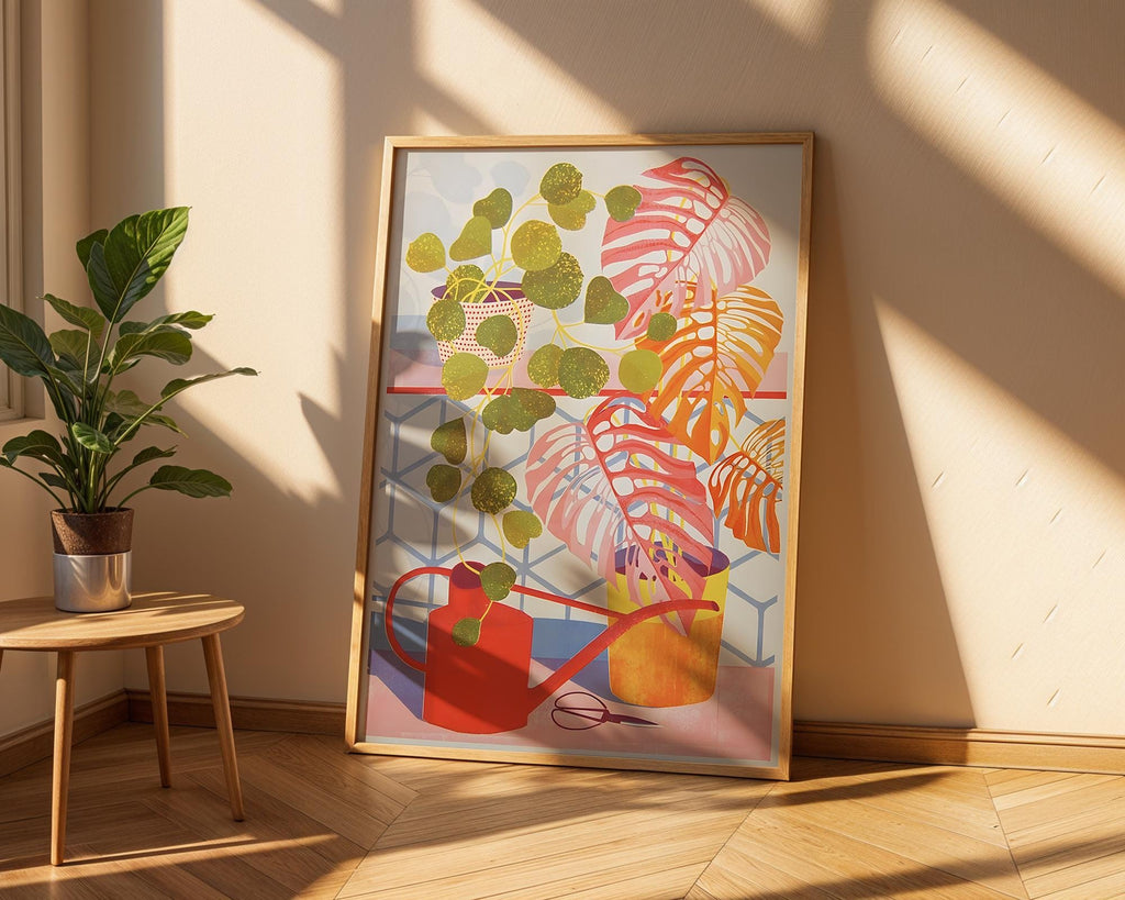 Botanical Still Life Art Print | Vibrant Tropical Plant Poster wall art print, modern home decor, unframed artwork by Nomad & Nest