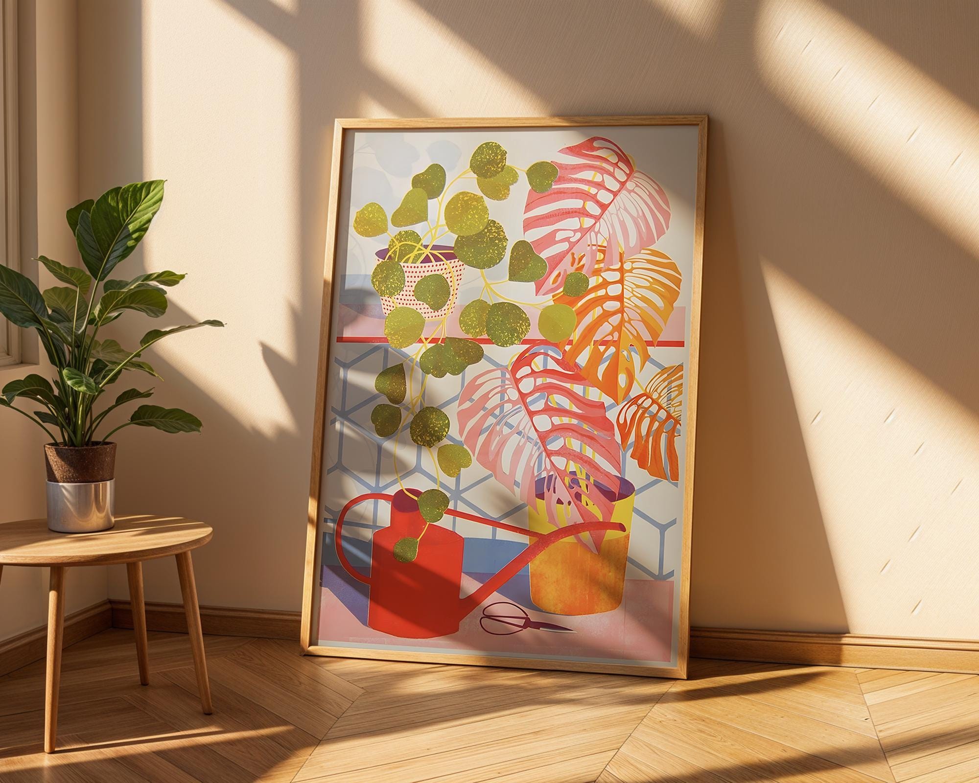 Botanical Still Life Art Print | Vibrant Tropical Plant Poster wall art print, modern home decor, unframed artwork by Nomad & Nest