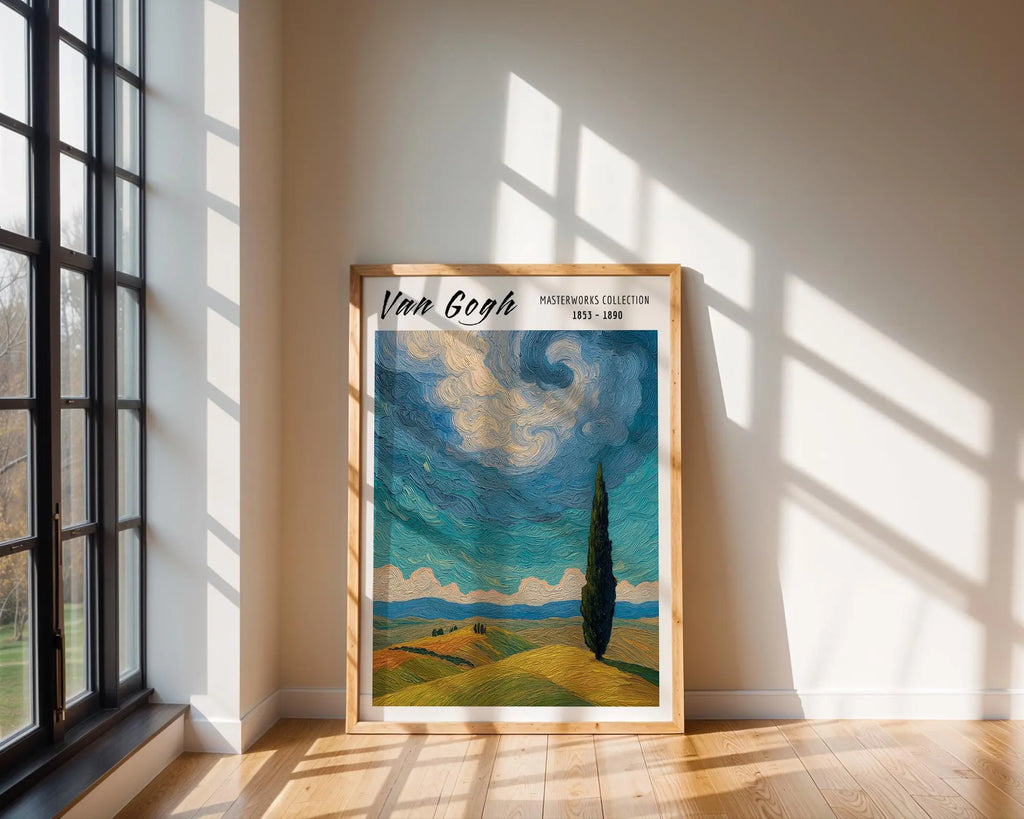 Van Gogh Print | Landscape  | Impressionist Rolling Hills Wall Art wall art print, modern home decor, unframed artwork by Nomad & Nest