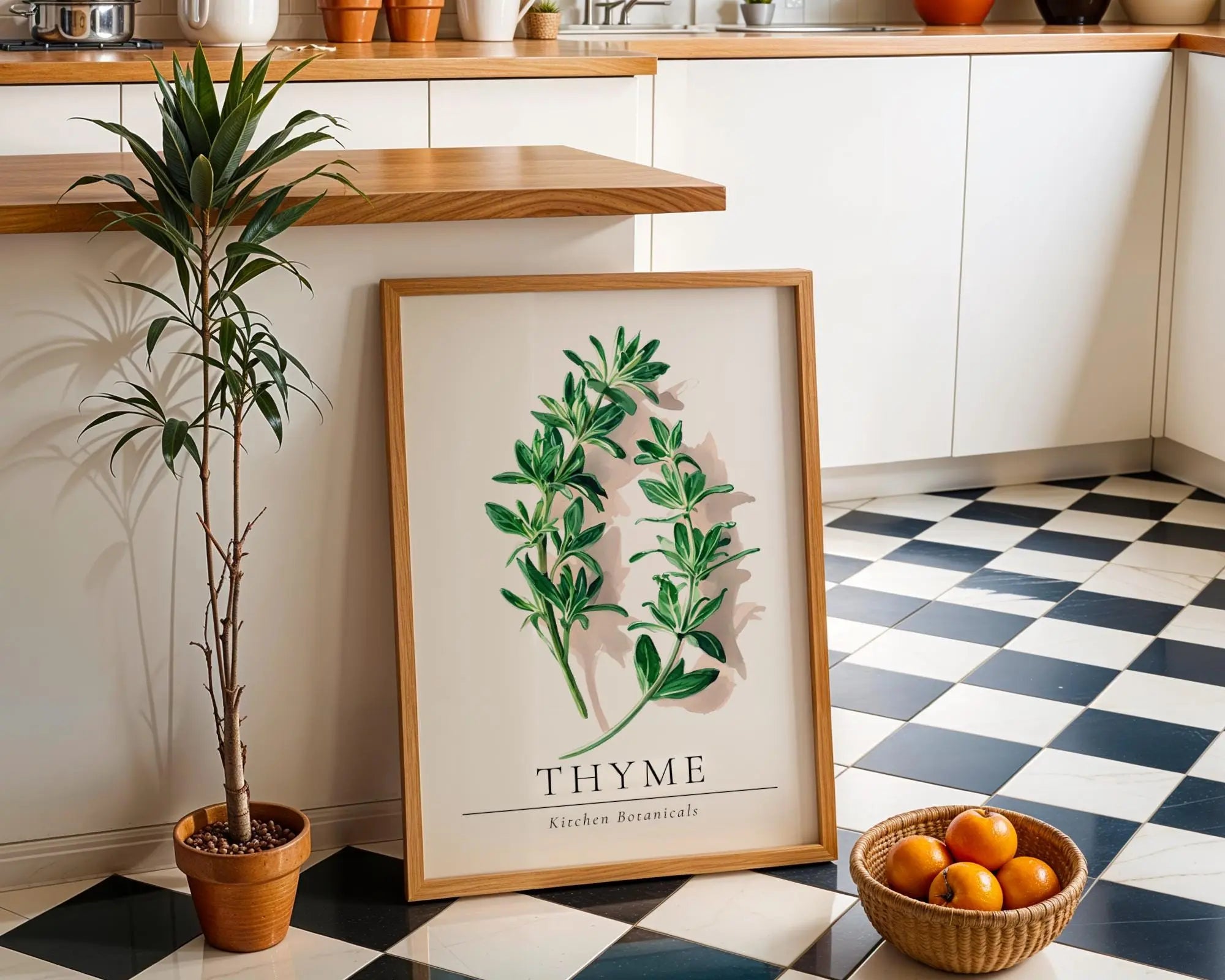 Thyme Botanical Print | Kitchen Herb Wall Art wall art print, modern home decor, unframed artwork by Nomad & Nest