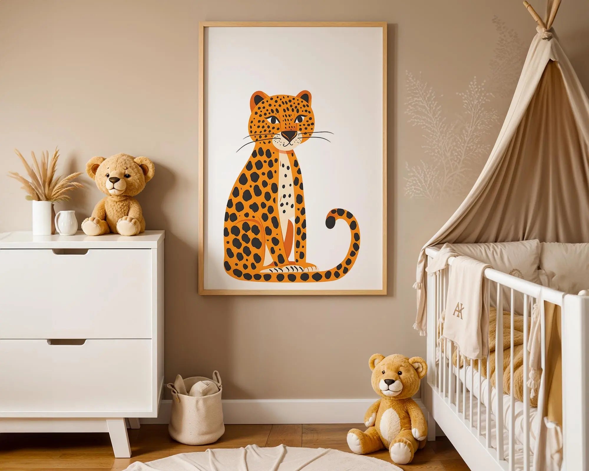 Playroom Ideas | Spotted Leopard Nursery Wall Art | Jungle Animal Decor wall art print, modern home decor, unframed artwork by Nomad & Nest