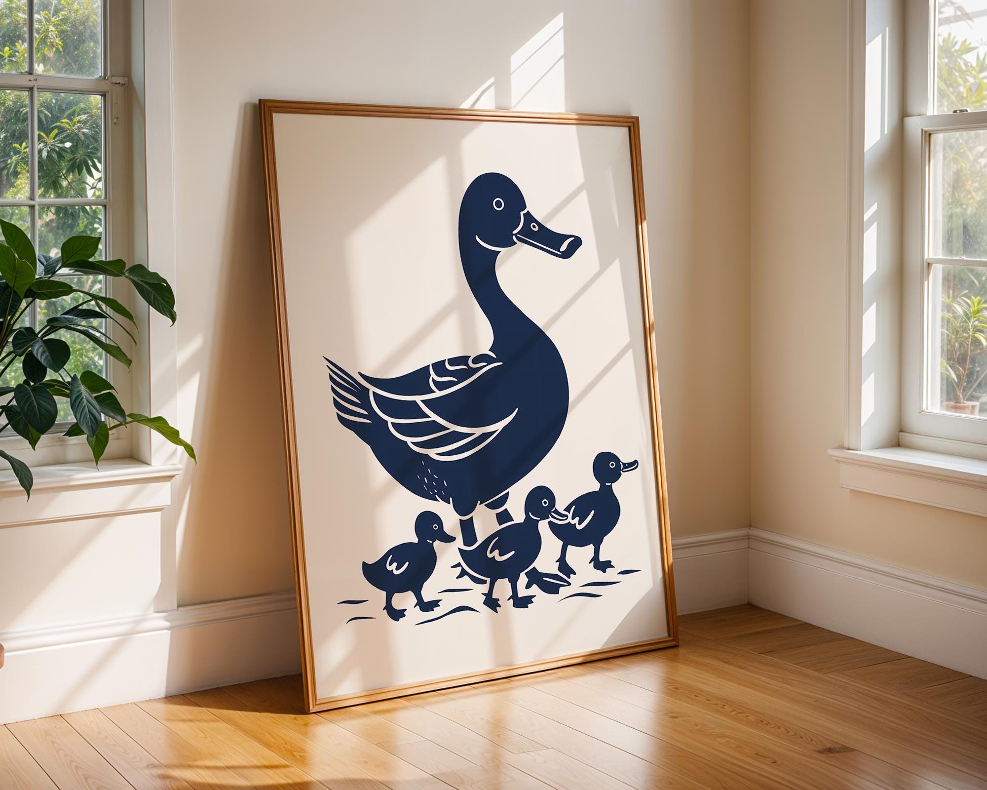 Duck Family Art Print | Modern Kids Room Decor wall art print, modern home decor, unframed artwork by Nomad & Nest