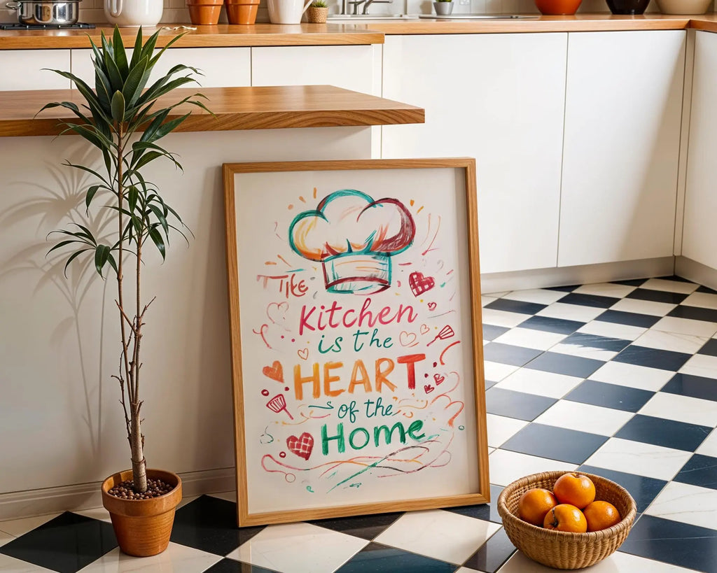 Kitchen Quote Art Print | Cozy Cooking Typography Poster wall art print, modern home decor, unframed artwork by Nomad & Nest