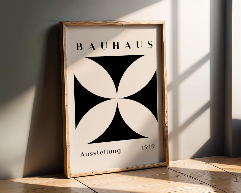 Bauhaus Poster Art Print | Black and White Geometric Abstract wall art print, modern home decor, unframed artwork by Nomad & Nest