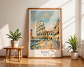 Rome Colosseum Travel Poster | Italian Architecture Art Print wall art print, modern home decor, unframed artwork by Nomad & Nest