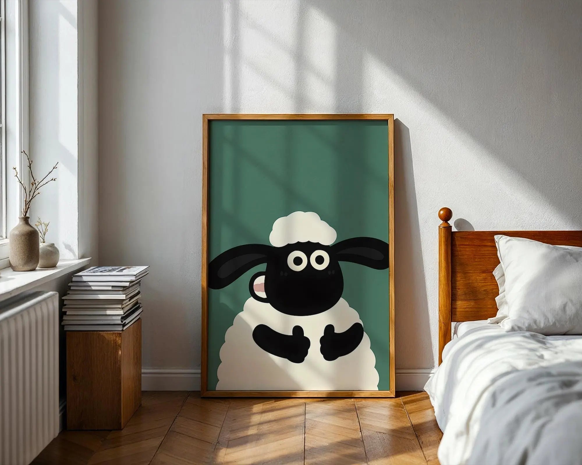 Minimalist Sheep Art Print | Scandinavian Nursery Decor wall art print, modern home decor, unframed artwork by Nomad & Nest