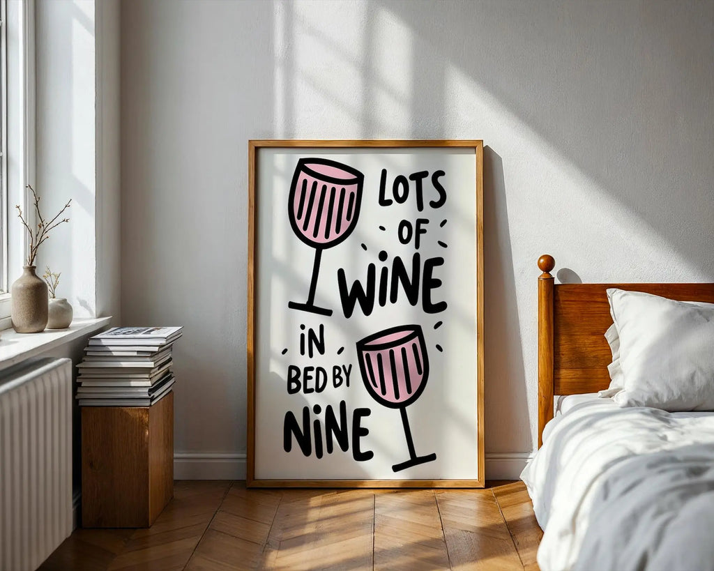 Funny Wine Quote Print | Home Bar Decor Wall Art wall art print, modern home decor, unframed artwork by Nomad & Nest
