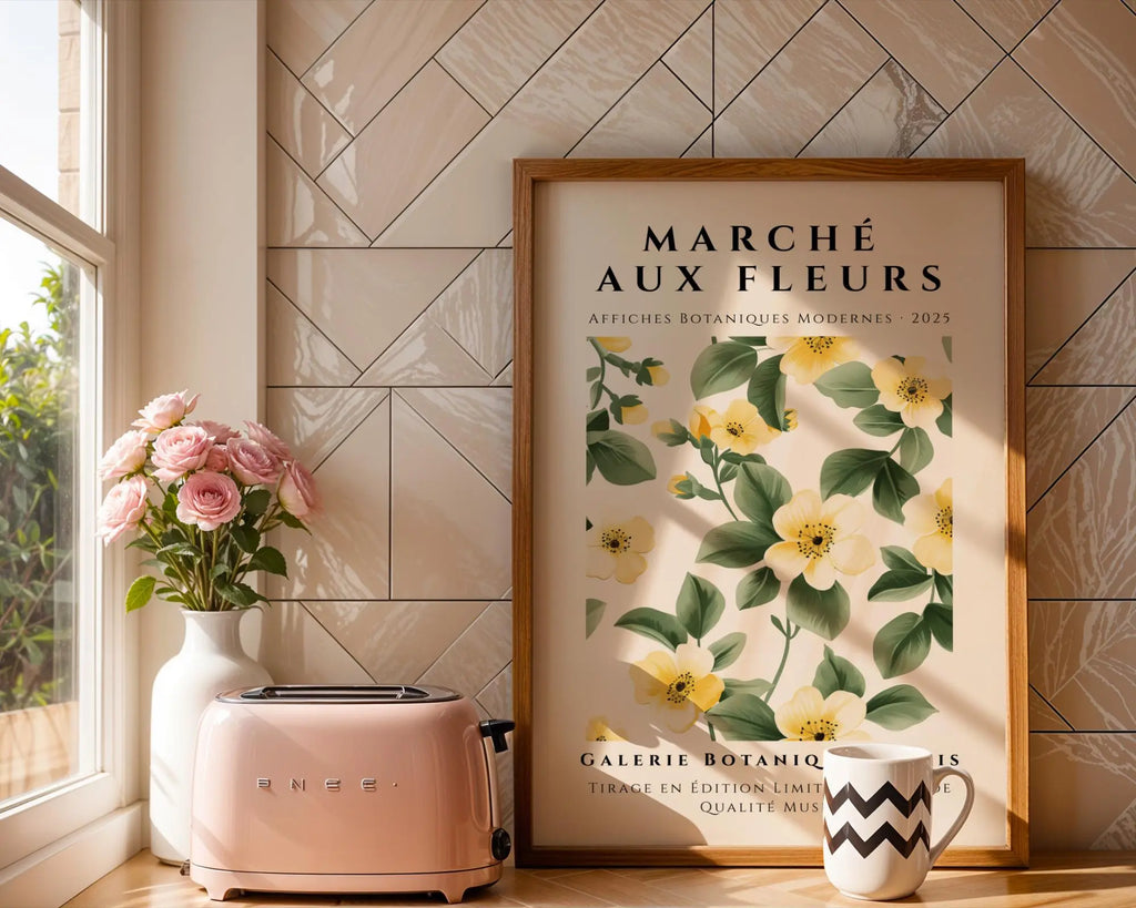 Wild Rose Botanical Print | French Cottage Wall Art wall art print, modern home decor, unframed artwork by Nomad & Nest