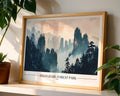 Zhangjiajie China Forest Print | Misty Mountain Landscape Art wall art print, modern home decor, unframed artwork by Nomad & Nest