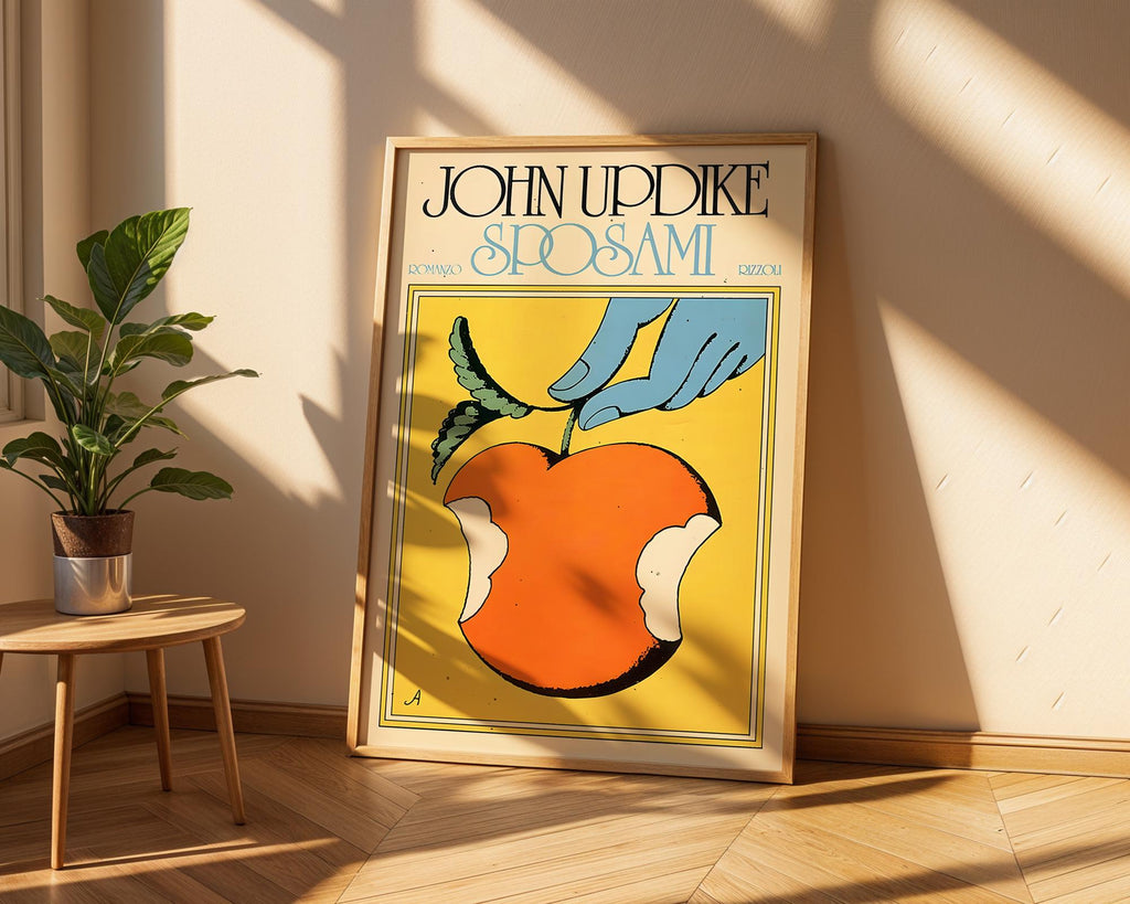 Retro Pop Art Apple Print | Vintage Book Cover Illustration wall art print, modern home decor, unframed artwork by Nomad & Nest