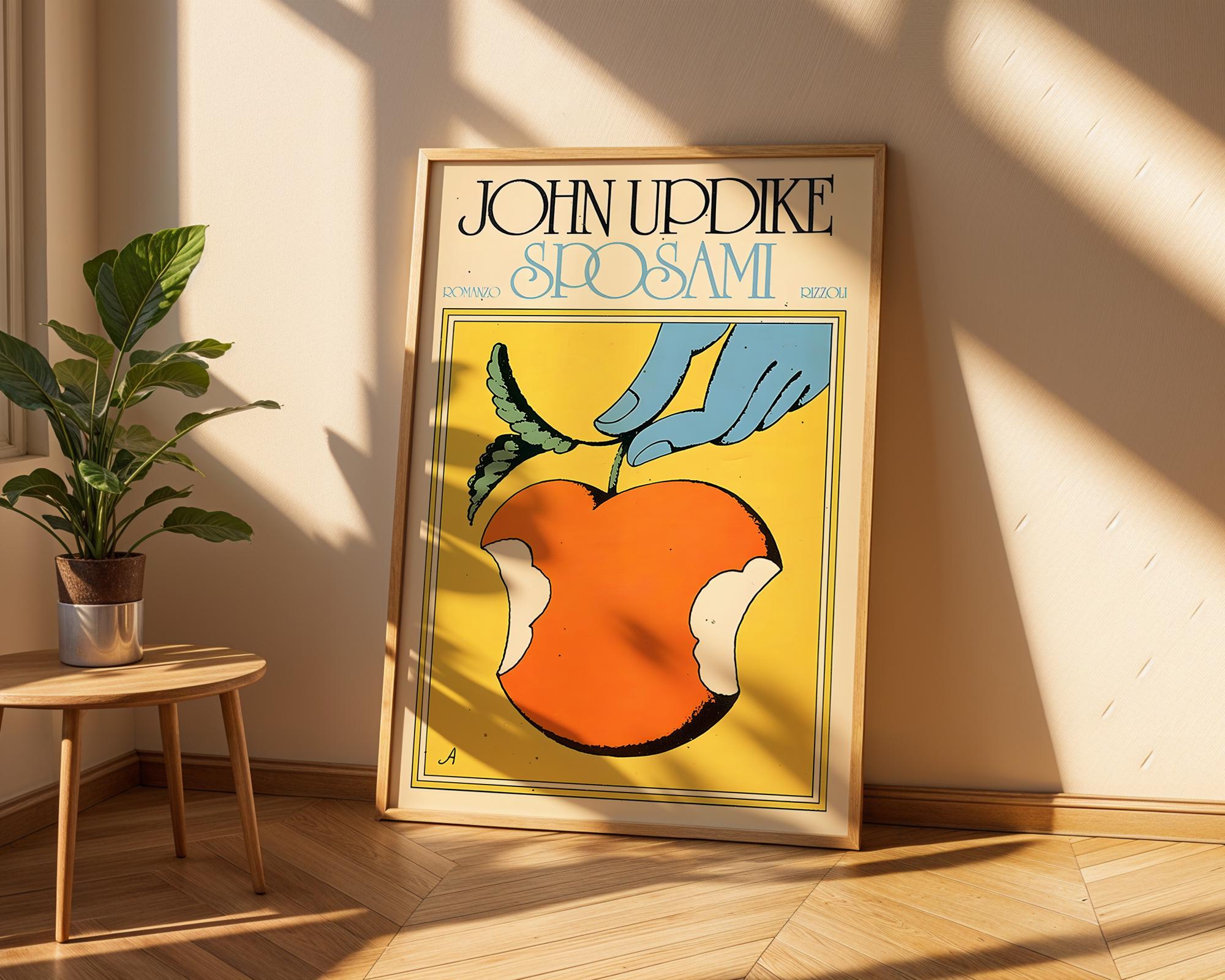 Retro Pop Art Apple Print | Vintage Book Cover Illustration wall art print, modern home decor, unframed artwork by Nomad & Nest
