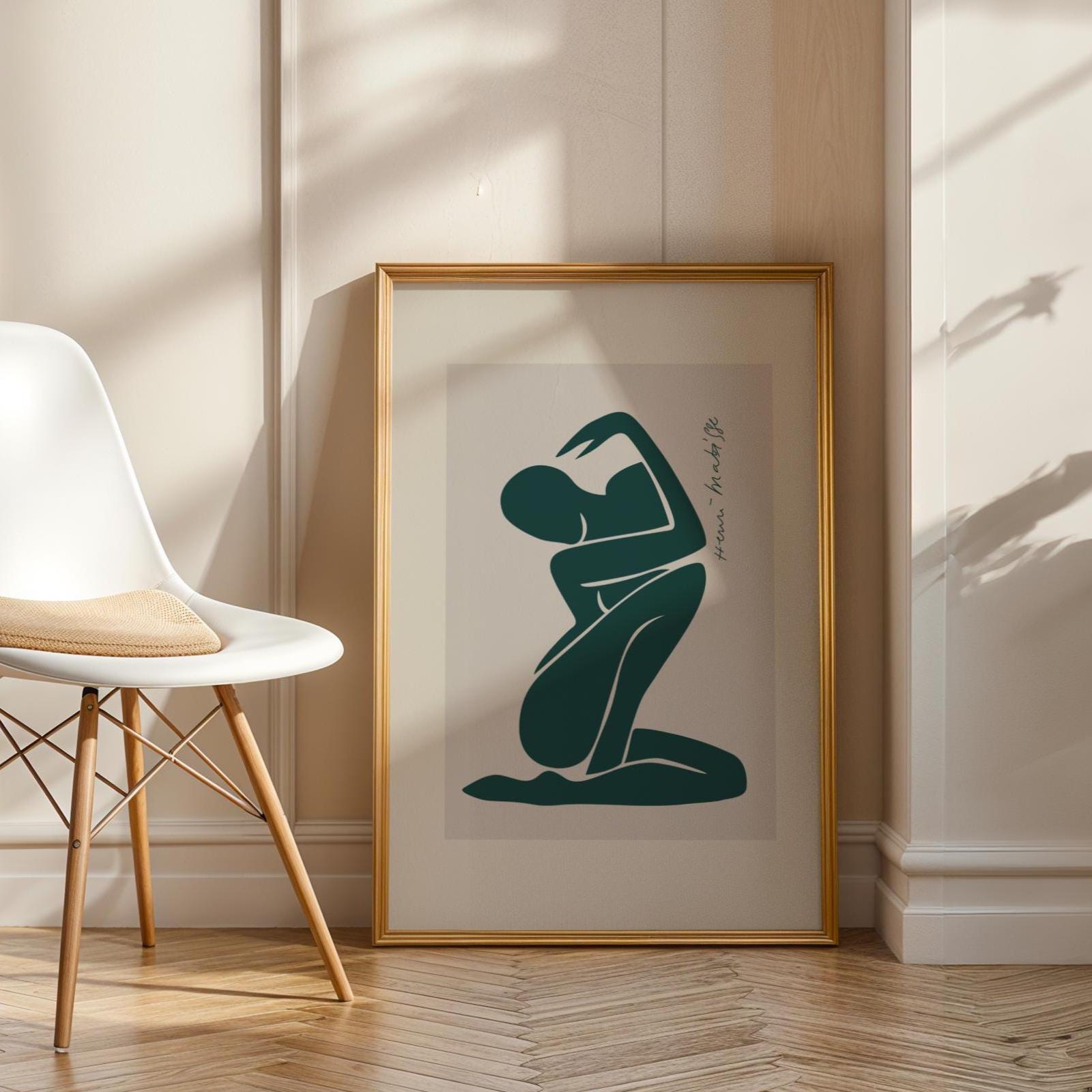 Henri Matisse Print Green Nude Figure | Minimal French Art wall art print, modern home decor, unframed artwork by Nomad & Nest