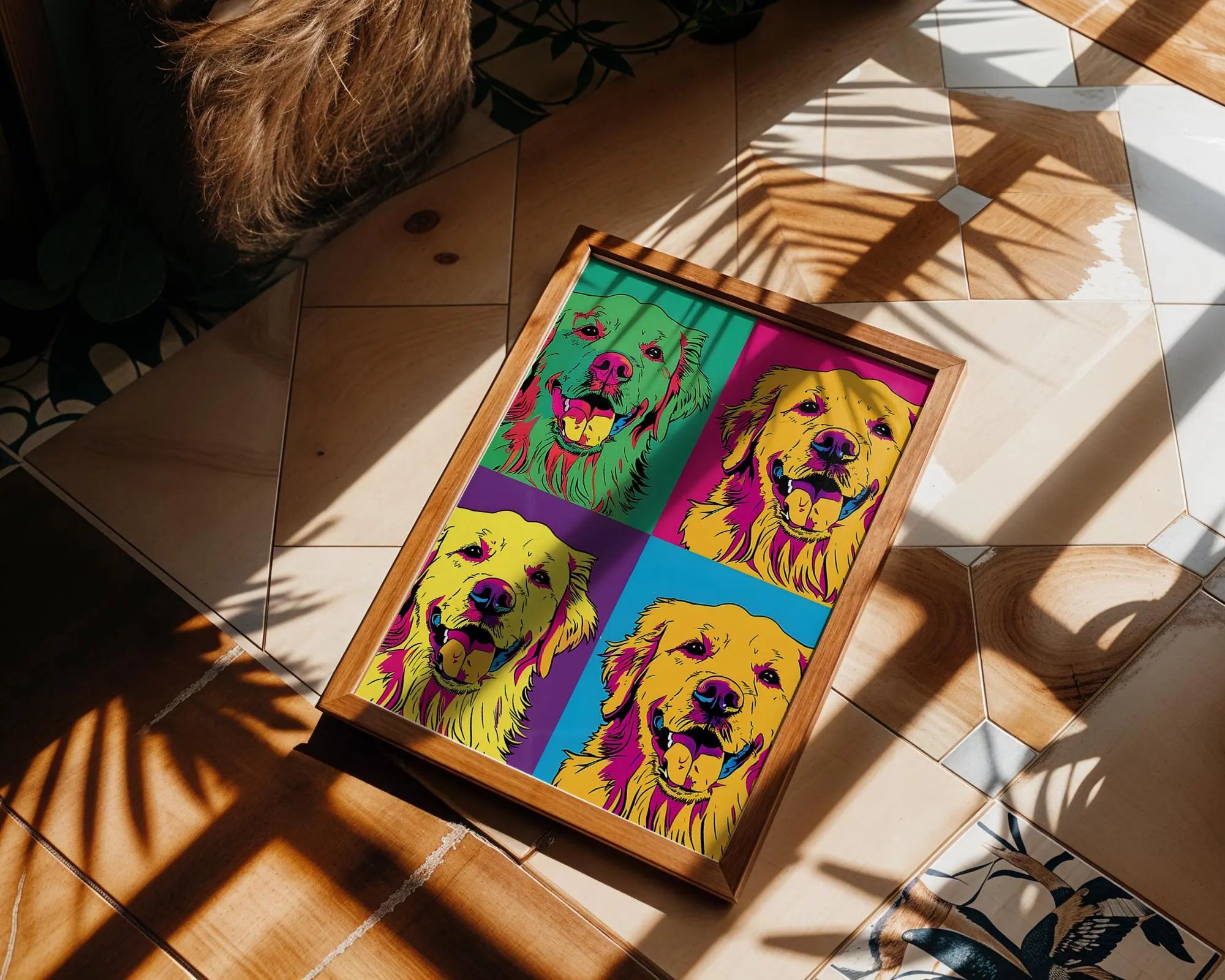 Modern Pop Art | Golden Retriever  Print | Vibrant Dog  Decor wall art print, modern home decor, unframed artwork by Nomad & Nest