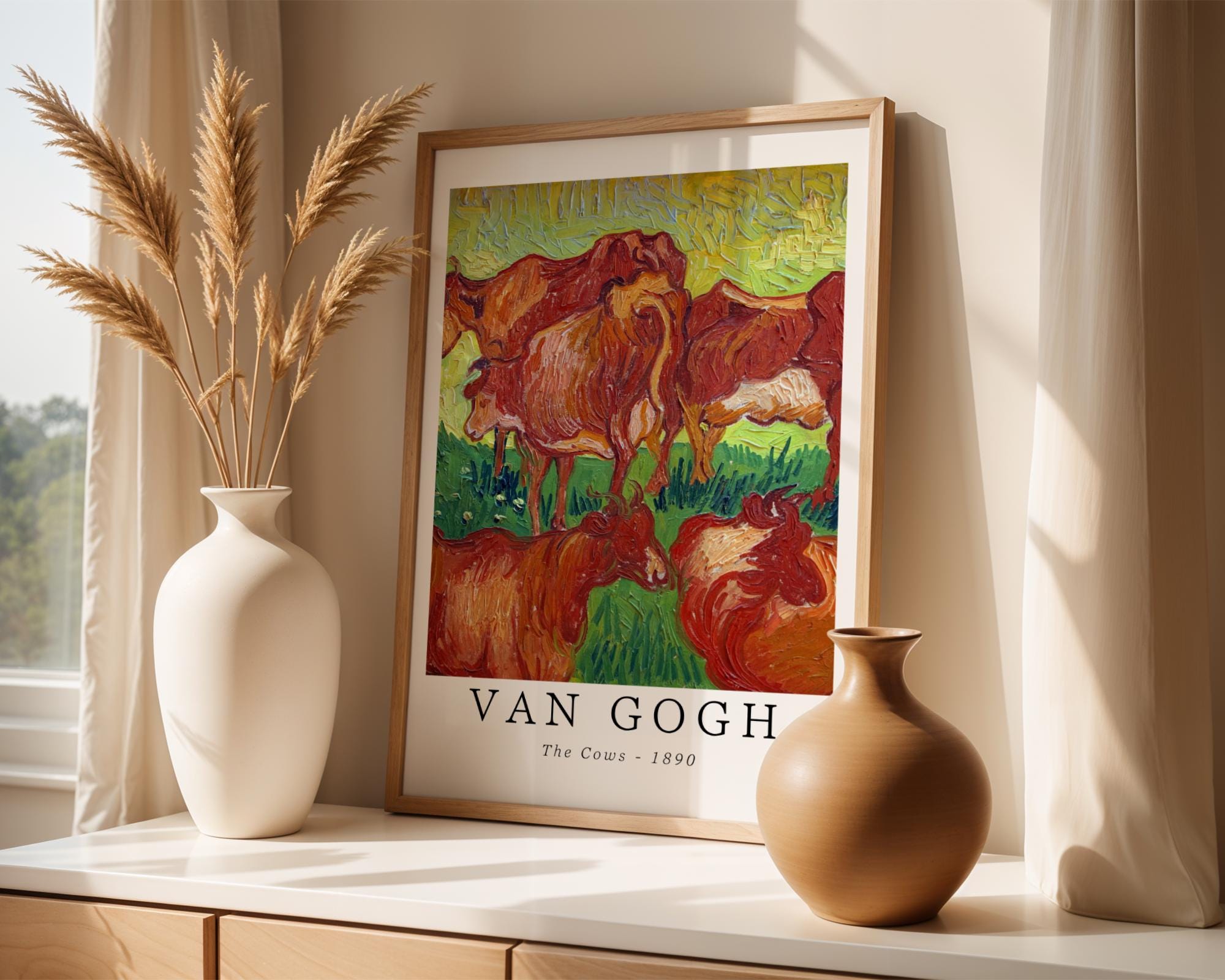 Van Gogh Print | Cows  - Vintage Farmhouse Animal Wall Art wall art print, modern home decor, unframed artwork by Nomad & Nest