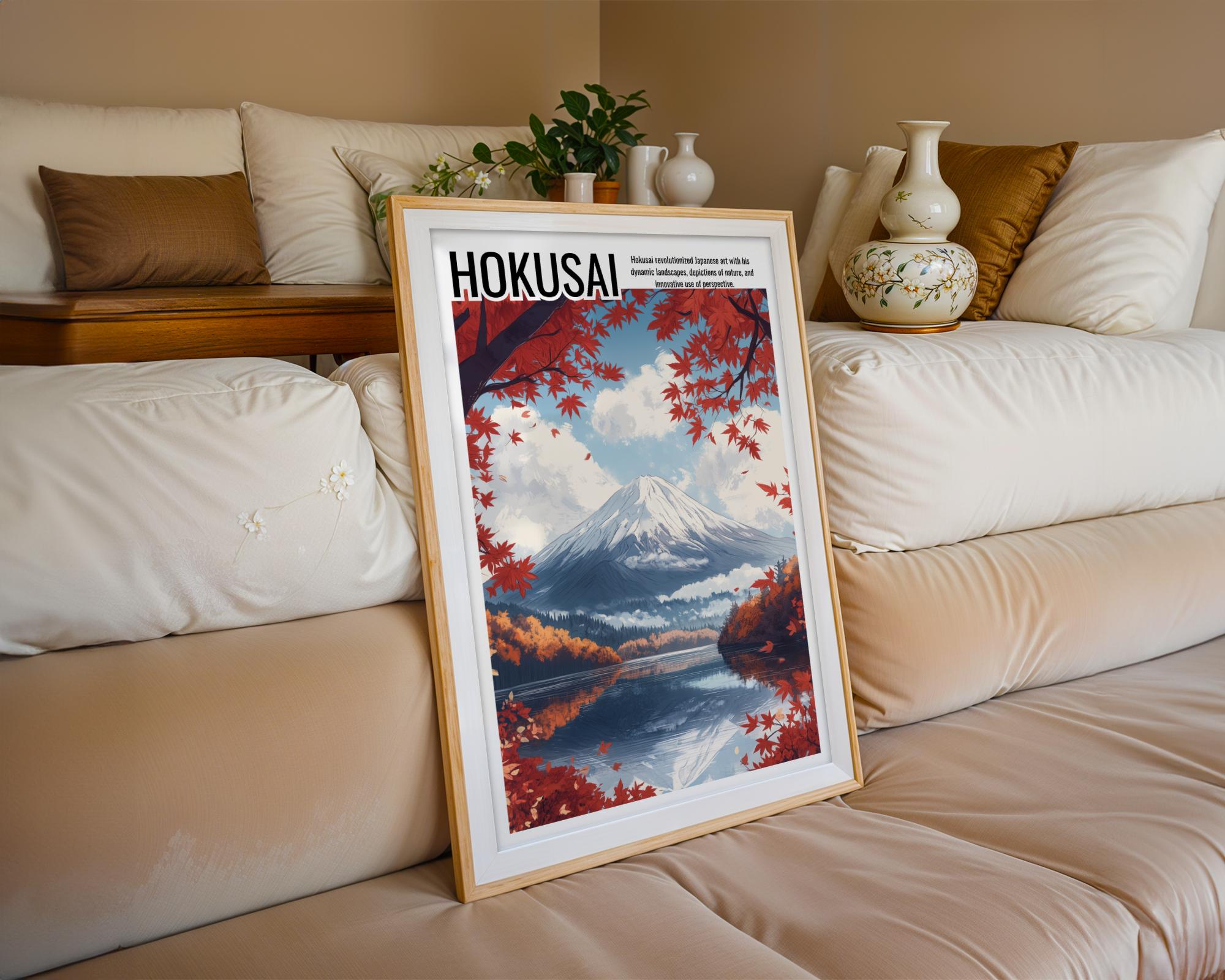 Japanese Poster | Mount Fuji Art Print - Hokusai  Landscape, Autumn Decor wall art print, modern home decor, unframed artwork by Nomad & Nest