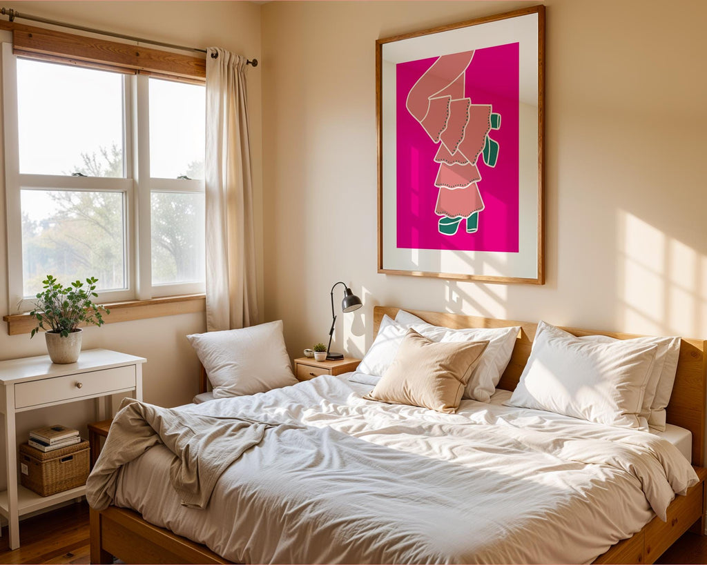 Pink Platform Heels Art Print | 70s Fashion Poster wall art print, modern home decor, unframed artwork by Nomad & Nest