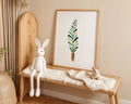 Playroom Ideas | Modern Leaf Stem Nursery Wall Art Botanical Baby Print wall art print, modern home decor, unframed artwork by Nomad & Nest