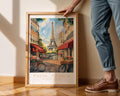Eiffel Tower Print – Romantic Paris Street Scene, European Travel Poster wall art print, modern home decor, unframed artwork by Nomad & Nest