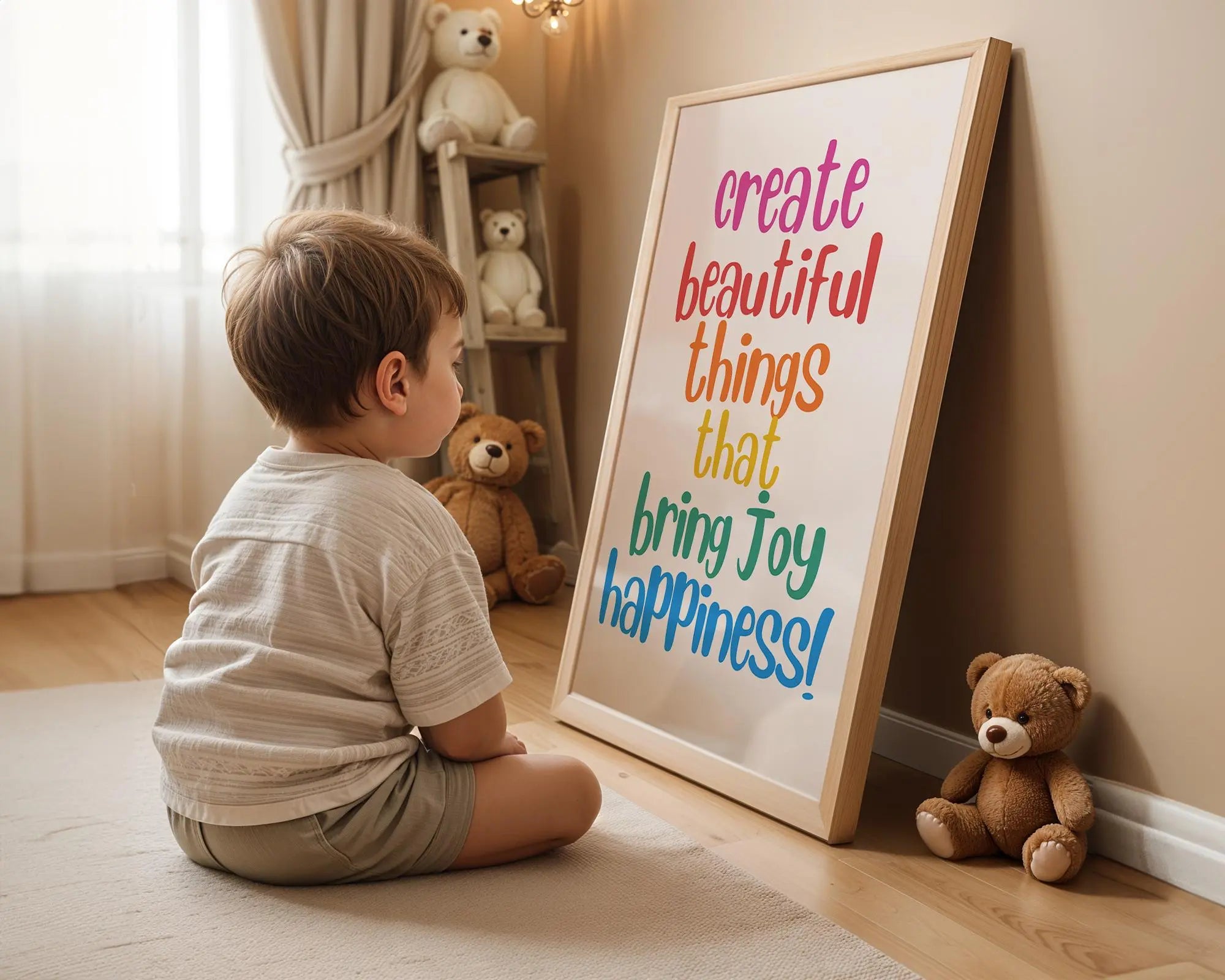 Colorful Nursery Quote Print | Playroom Wall Art wall art print, modern home decor, unframed artwork by Nomad & Nest