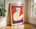 Funny Cat Quote Art Print | Retro Feline Illustration wall art print, modern home decor, unframed artwork by Nomad & Nest