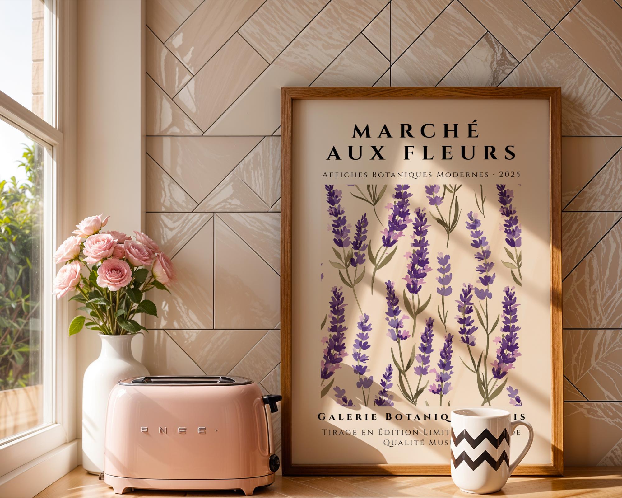 Lavender Botanical Print | French Violet Floral Wall Art wall art print, modern home decor, unframed artwork by Nomad & Nest