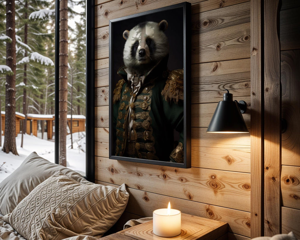 Panda Portrait Print | Ornate Military Uniform, Regal Animal Wall Art wall art print, modern home decor, unframed artwork by Nomad & Nest