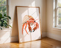 Hermit Crab Wall Art | Coastal Print, Marine Life Poster wall art print, modern home decor, unframed artwork by Nomad & Nest