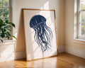 Elegant Jellyfish Art Print | Modern Marine Home Decor wall art print, modern home decor, unframed artwork by Nomad & Nest