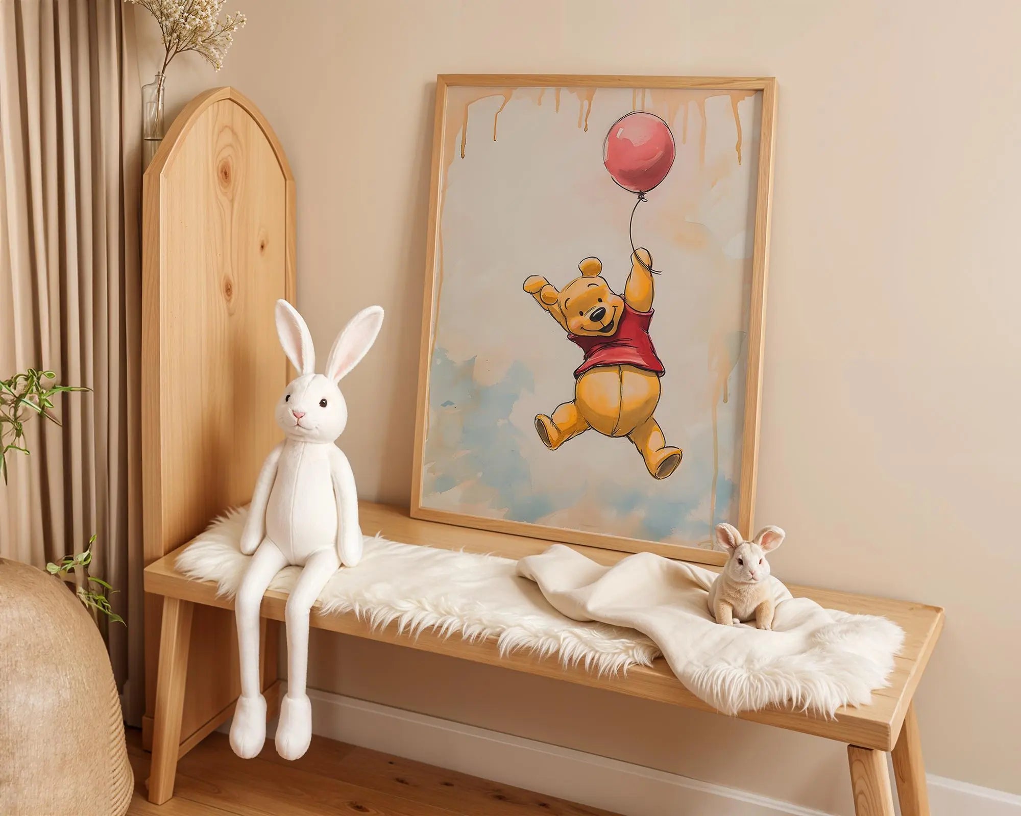 Playroom Ideas | Playful Bear Nursery Wall Art | Storybook Animal Baby Print wall art print, modern home decor, unframed artwork by Nomad & Nest