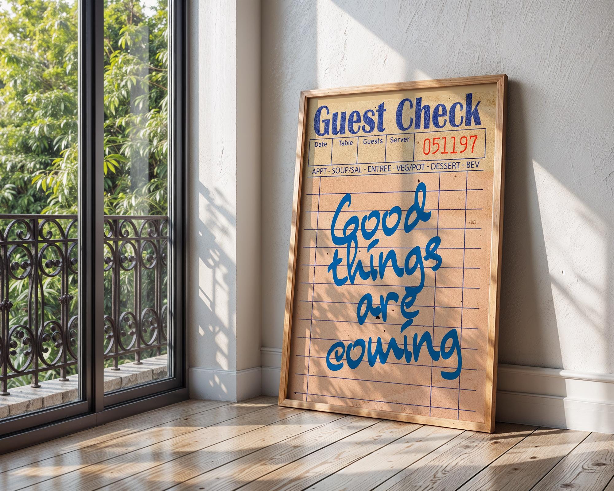 Good Things Are Coming Diner Receipt Print | Retro Kitchen Art wall art print, modern home decor, unframed artwork by Nomad & Nest