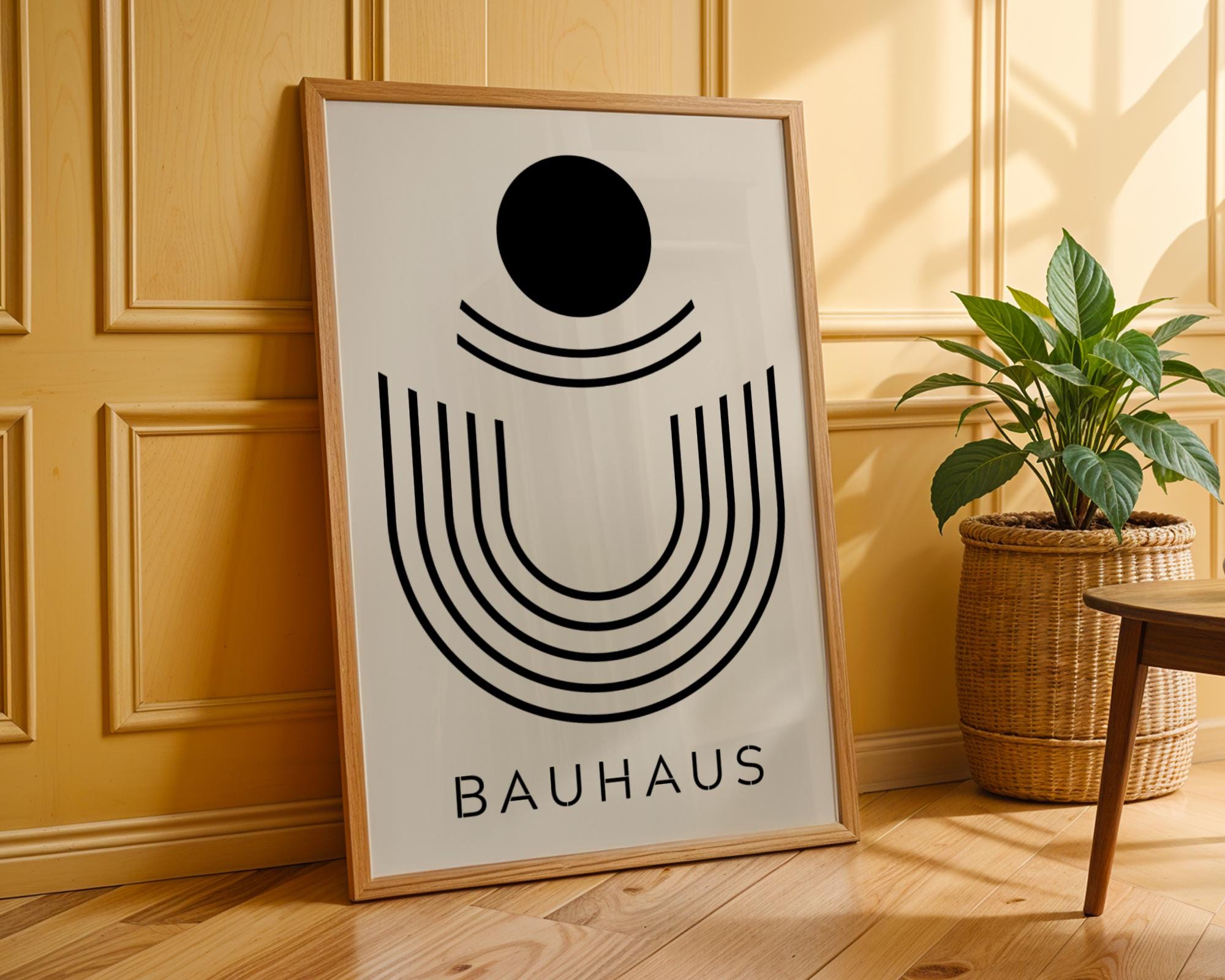 Bauhaus Poster Art Print | Abstract Circle Geometric wall art print, modern home decor, unframed artwork by Nomad & Nest