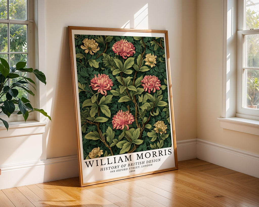 William Morris Print Chrysanthemum  • Arts & Crafts Botanical Poster wall art print, modern home decor, unframed artwork by Nomad & Nest