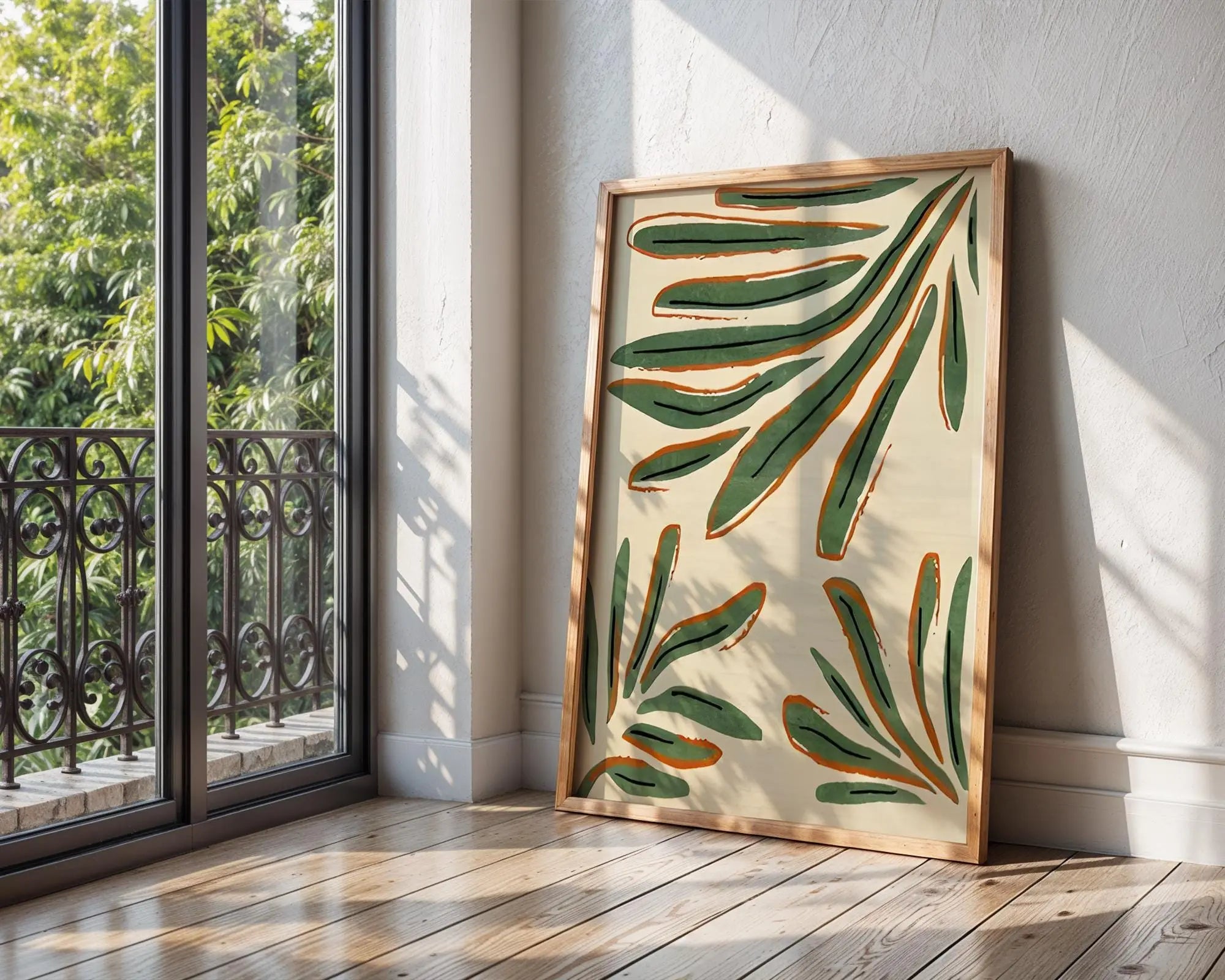 Tropical Leaf Art Print | Mid-Century Modern Botanical Poster wall art print, modern home decor, unframed artwork by Nomad & Nest
