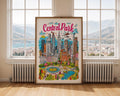 Central Park NYC Art Print | Colorful Manhattan Skyline Poster wall art print, modern home decor, unframed artwork by Nomad & Nest