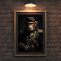Chimpanzee Admiral Portrait Print | Regal Monkey Wall Art wall art print, modern home decor, unframed artwork by Nomad & Nest