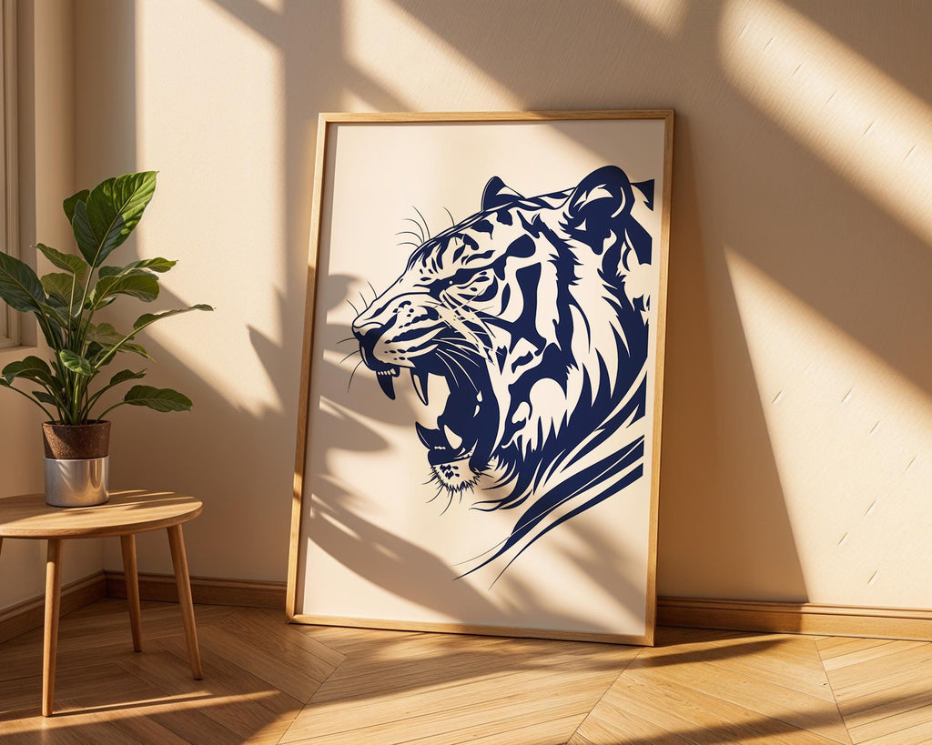 Fierce Tiger Art Print | Bold Animal Wall Decor wall art print, modern home decor, unframed artwork by Nomad & Nest