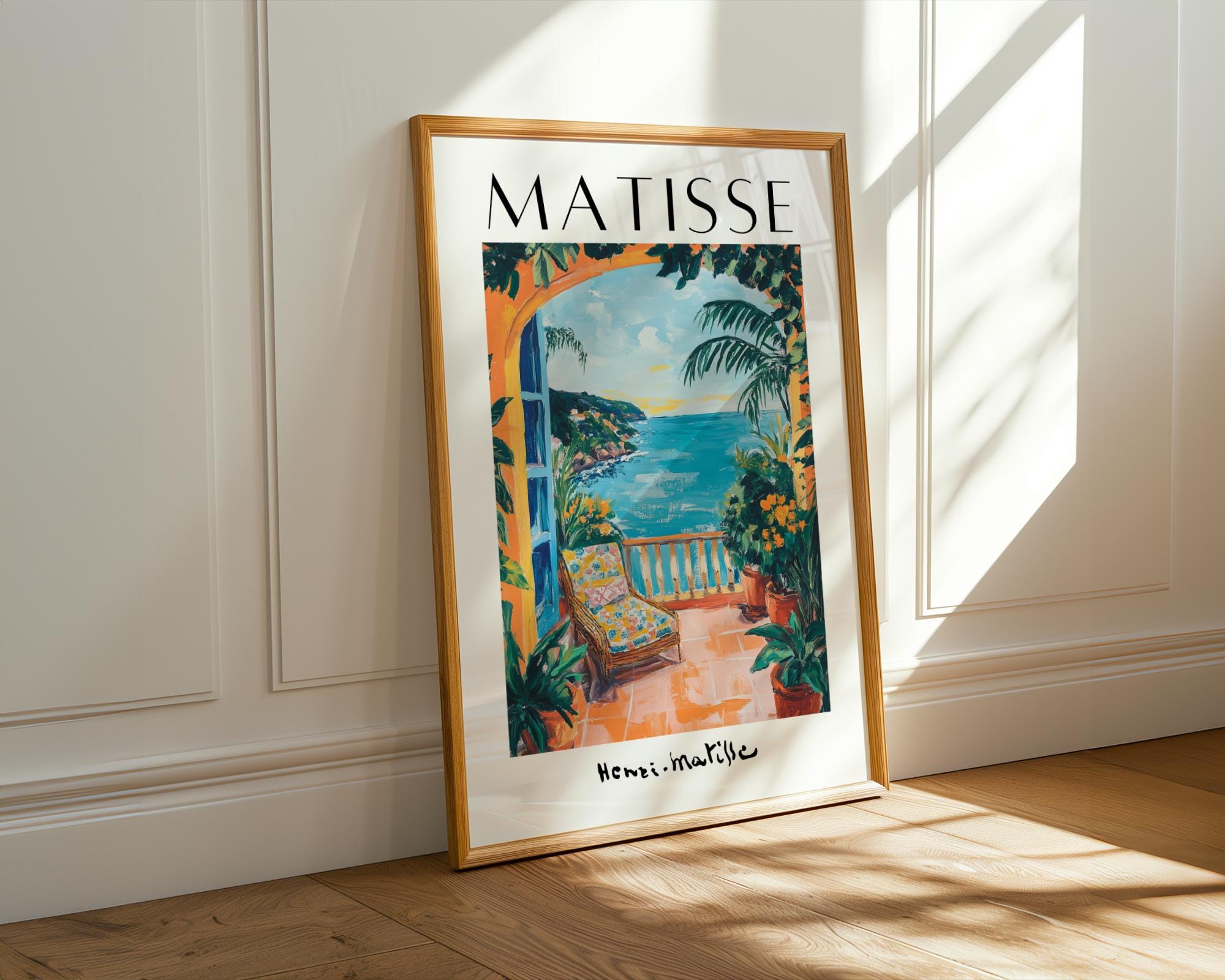 Henri Matisse Print | Inspired Balcony  | Coastal Home Decor wall art print, modern home decor, unframed artwork by Nomad & Nest
