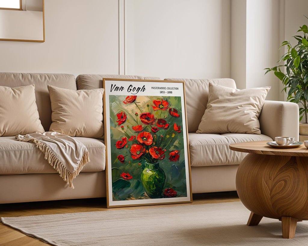 Van Gogh Print | Poppies  | Red Floral Impressionist Art Poster wall art print, modern home decor, unframed artwork by Nomad & Nest
