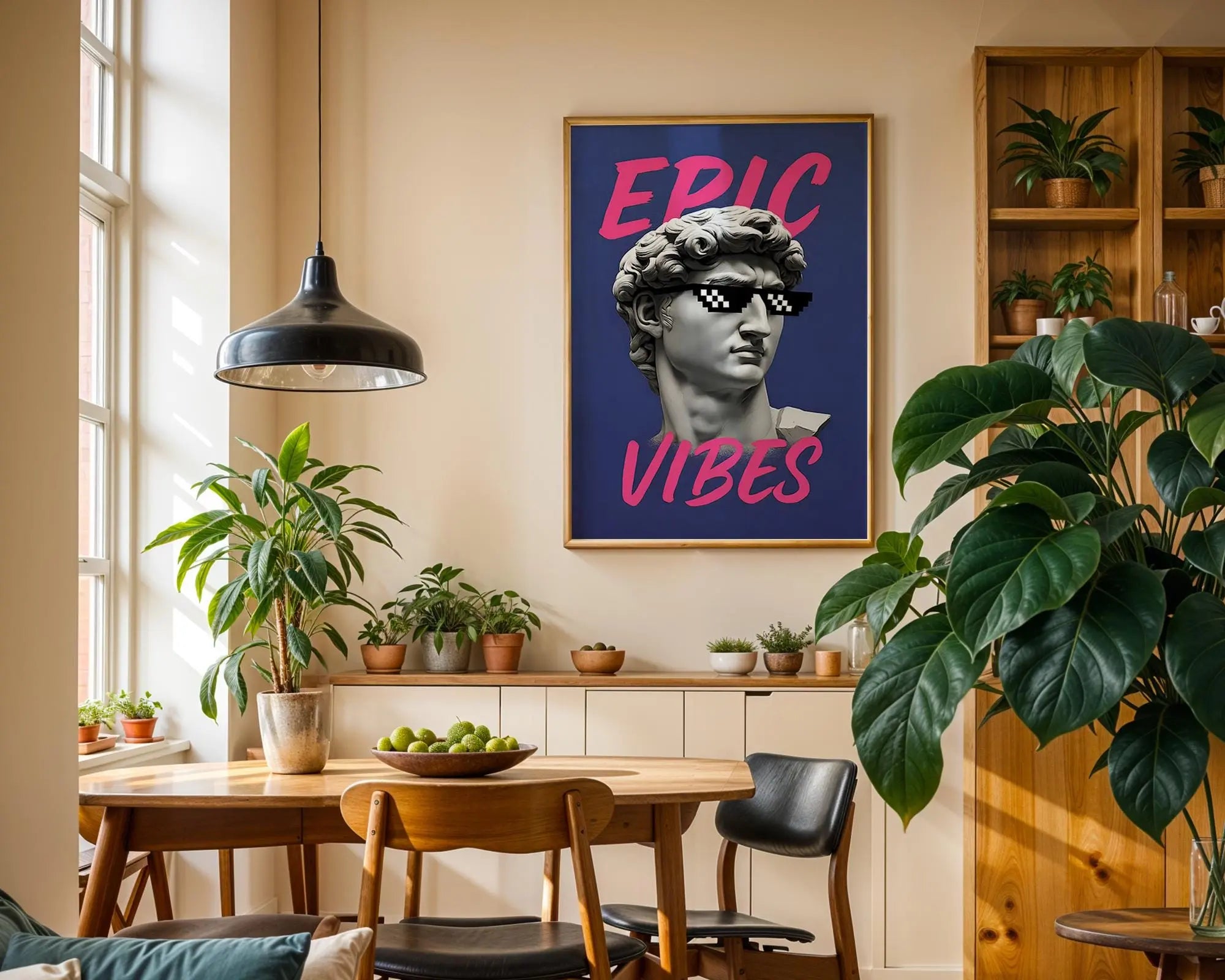 Classical Statue Print | Sunglasses Pop Art Poster wall art print, modern home decor, unframed artwork by Nomad & Nest