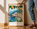 Amalfi Coast Art Print – Italian Seaside Landscape Poster wall art print, modern home decor, unframed artwork by Nomad & Nest