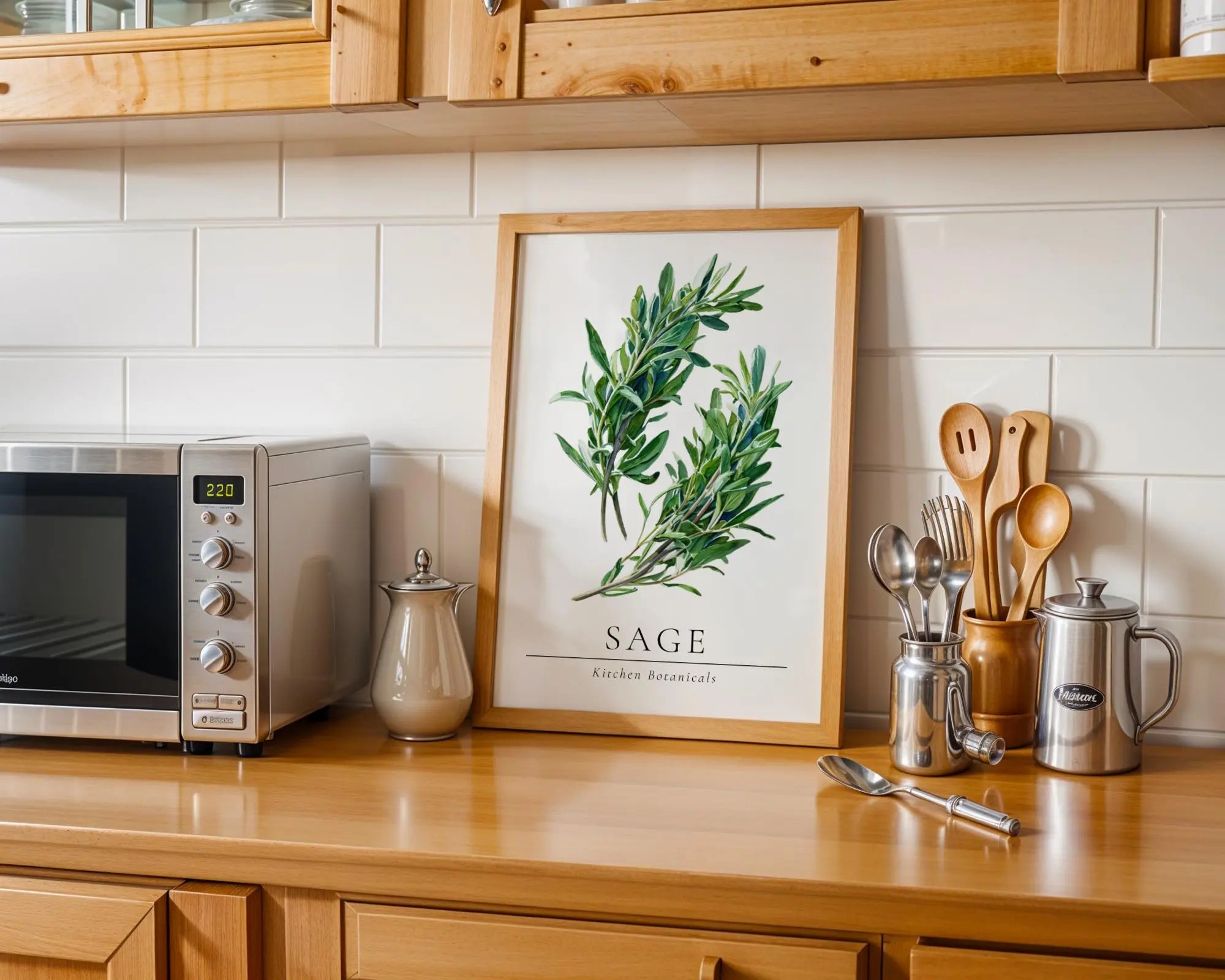Sage Herb Print • Kitchen Botanical Watercolor Art wall art print, modern home decor, unframed artwork by Nomad & Nest