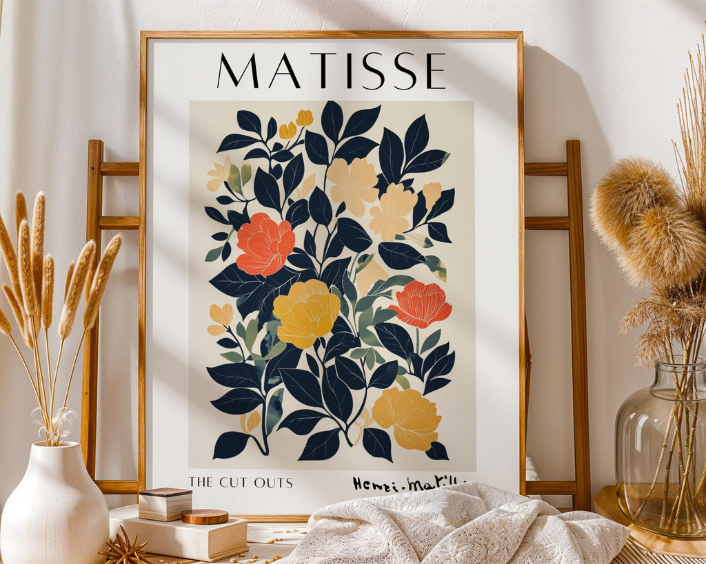 Henri Matisse Print | Inspired Botanical  | Lush Floral Cut-Out Poster wall art print, modern home decor, unframed artwork by Nomad & Nest
